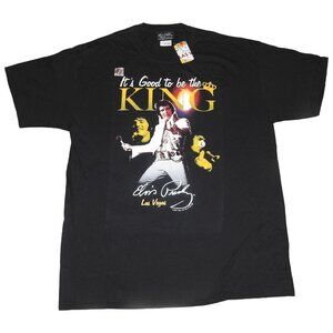 NWT Vintage Elvis Presley It's Good to Be King Las Vegas T-Shirt by KUN Large